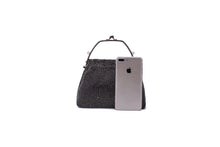 Load image into Gallery viewer, Crystal Rhinestone Soft Evening bag with metal handle