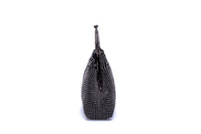 Load image into Gallery viewer, Crystal Rhinestone Soft Evening bag with metal handle