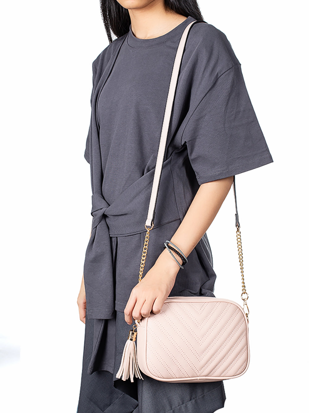 Lola Mae Women's Fashion Quilted Crossbody Bag