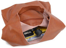 Load image into Gallery viewer, Large Reversible Hobo Shoulder Bag 2 Pcs Set