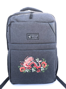 Durable Backpack with fashion embroidery dragon