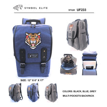 Load image into Gallery viewer, Fashion Backpack for Men and Boy with Tiger face Embroidery