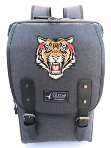 Fashion Backpack for Men and Boy with Tiger face Embroidery