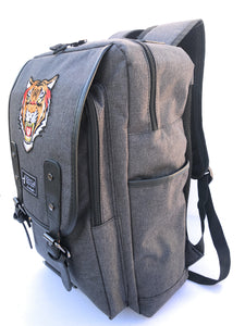 Fashion Backpack for Men and Boy with Tiger face Embroidery